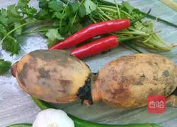 Illustration of how to make cold lotus root 1