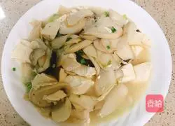 Illustration of how to cook tofu with king oyster mushrooms (low calorie and low fat) 7
