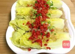 Cantonese style - Illustration of steamed baby cabbage with garlic vermicelli 14