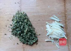 Fried pickled snow Illustration of how to make shredded bamboo shoots and watercress 3