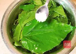 Illustration of how to make cold mulberry leaf sprouts 2