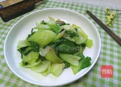 Illustration of how to fry rapeseed with olive oil 1