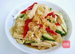 Illustration of how to make cold bean curd and white fungus 9