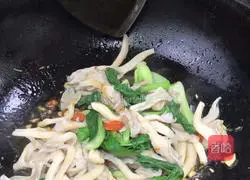 Illustration of how to make oyster sauce, vegetables and oyster mushrooms 6