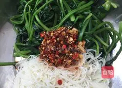 Cold Vermicelli Spinach Illustration of how to do it 5