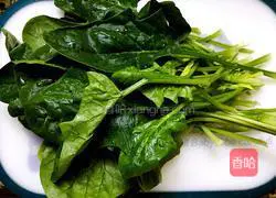 Stir-fried Illustration of how to make spinach 1