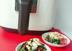 Illustration of how to make spinach with nuts 8