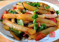 Illustration of how to make spicy potato sticks 10