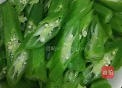 Illustration of how to make stir-fried okra 3