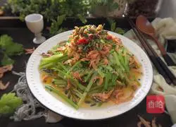 Illustration of how to make dried shrimps mixed with celery 14 