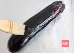 Garlic Illustration of how to make roasted eggplant 1