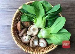 Illustration of how to make mushrooms and vegetables 1