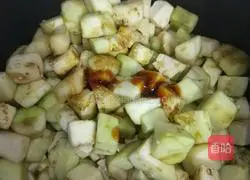 Illustration of how to make oyster sauce, eggplant and tofu 5