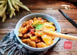 Illustration of how to cook potatoes with fresh peaches 12