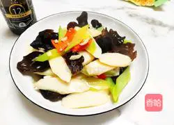 Illustration of how to stir-fry fungus with light salt yam 8