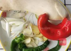 Illustration of how to make fried king oyster mushrooms 1