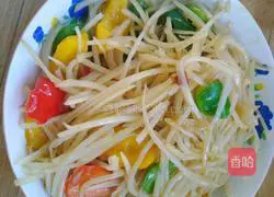 Illustration of how to make vinegar-coated potato shreds 4