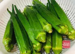 Illustration of how to make cold okra 1