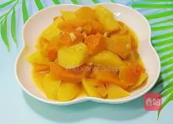 Illustration of how to make pumpkin stewed with potatoes 9
