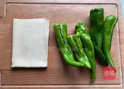 Sharp Illustration of how to make pepper tofu skin 1