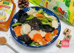 Illustration of how to stir-fry snow peas and vegetables 11