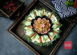 Illustration of how to make cold yuba 12