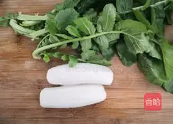 Illustration of how to make fried rice cakes with radish tassels 1