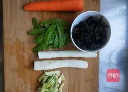 Illustration of how to make snow pea health vegetables 1