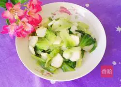 Illustration of how to make fried lettuce with yam 12