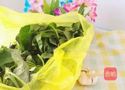 Illustration of how to stir-fry sweet potato leaves 1