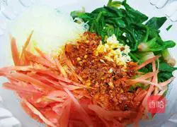 Cold spinach vermicelli Practice illustration 7