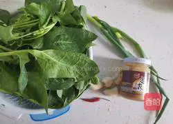 Illustration of how to make sesame spinach 1