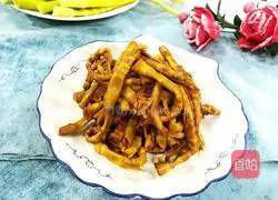 Illustration of braised wild bamboo shoots in oil 1