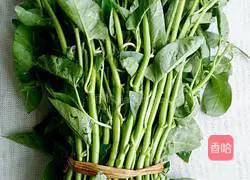 Illustration of how to make stir-fried water spinach 1