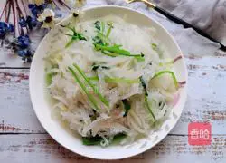 Illustration of making shredded coriander and radish 14