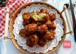 Illustration of how to make fried green radish balls 16