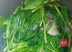 Illustration of how to make sesame spinach 1