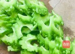 Illustration of how to make dried sea rice and bitter melon 2