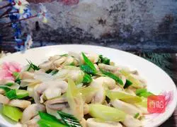 Illustration of how to make green onion and mushroom 20