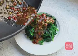 Illustration of how to make oil-consuming spinach 10
