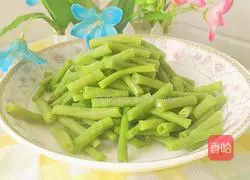 Fried green peppers Illustration of how to make green beans 6