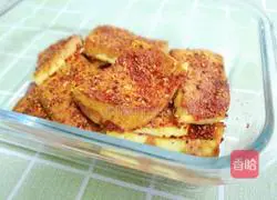 Illustration of how to make spicy grilled tofu that is crispy on the outside and tender on the inside 13