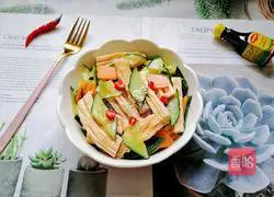 Illustration of how to make cucumber mixed with yuba 9