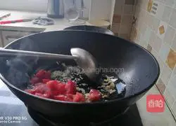 Illustration of how to make fried tomatoes and shredded potatoes 6