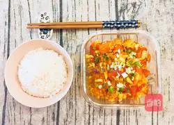 Super simple recipe for one person to eat lazy tomatoes and scrambled eggs 7