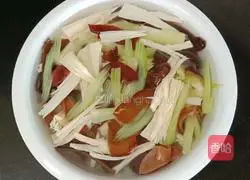 Illustration of how to make cold yuba and celery 13