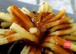 Illustration of how to make chrysanthemum and eggplant in tomato sauce 9