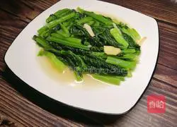 Illustration of how to stir-fry mustard greens 8