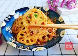 Illustration of how to make spicy lotus root slices 14