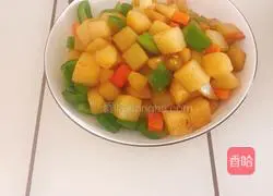 Illustration of braised diced potatoes 5